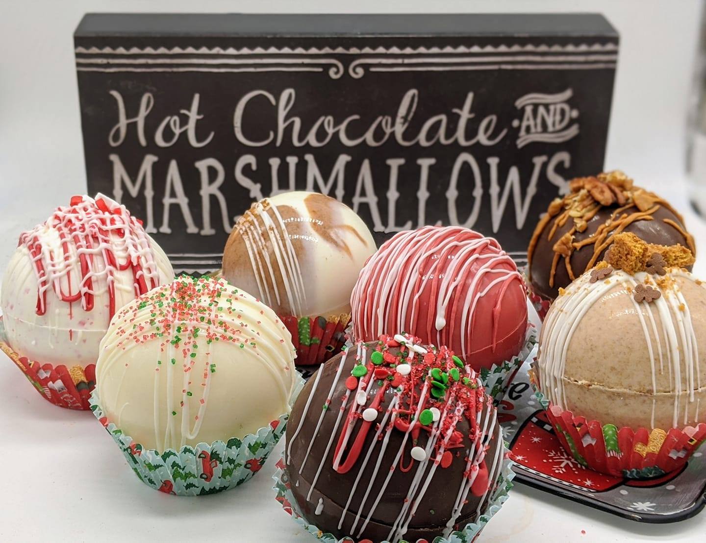 Chocolate bombs in a group
