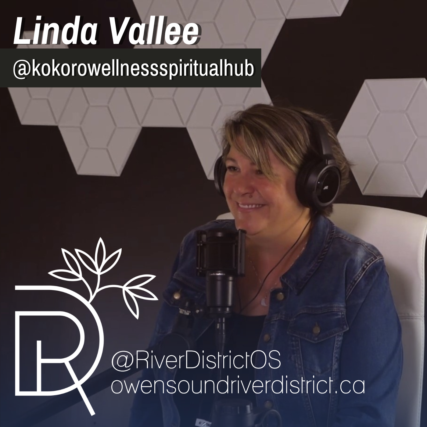 image of Linda Vallee in podcast studio
